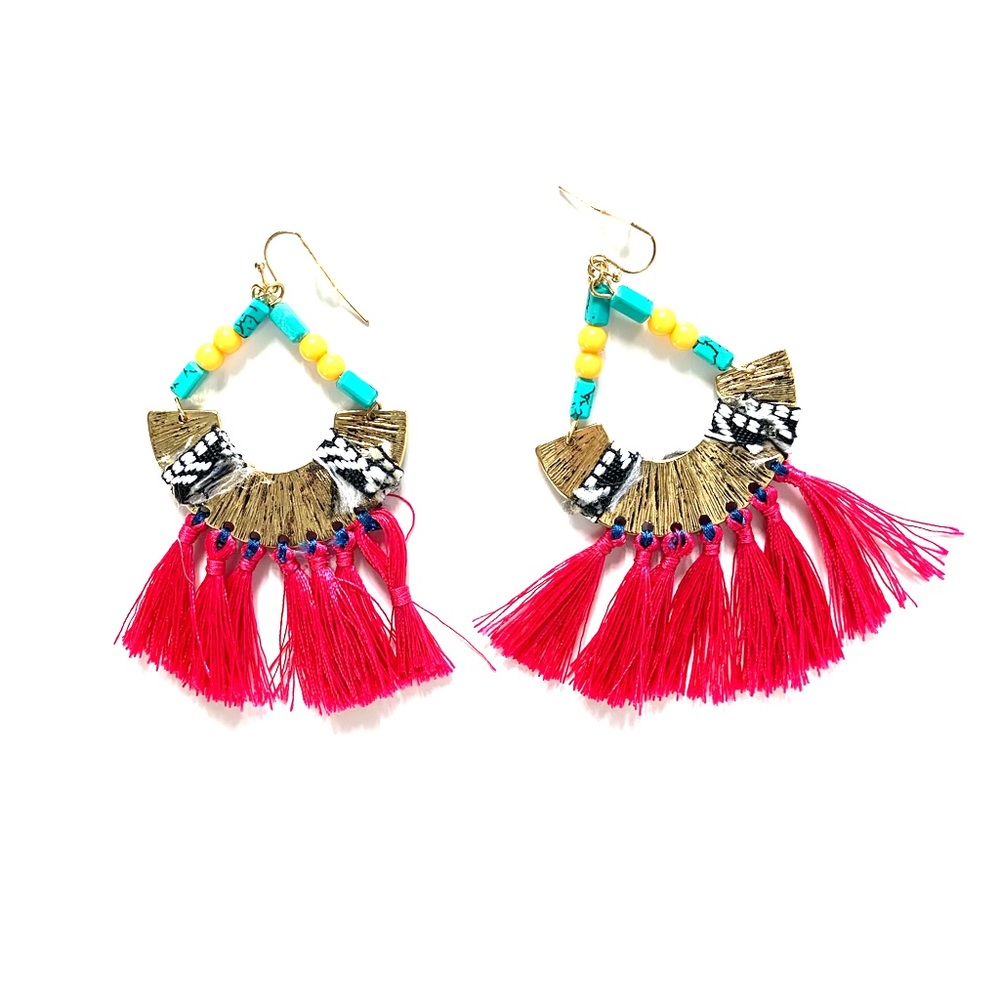Handmade African Tassel Earrings